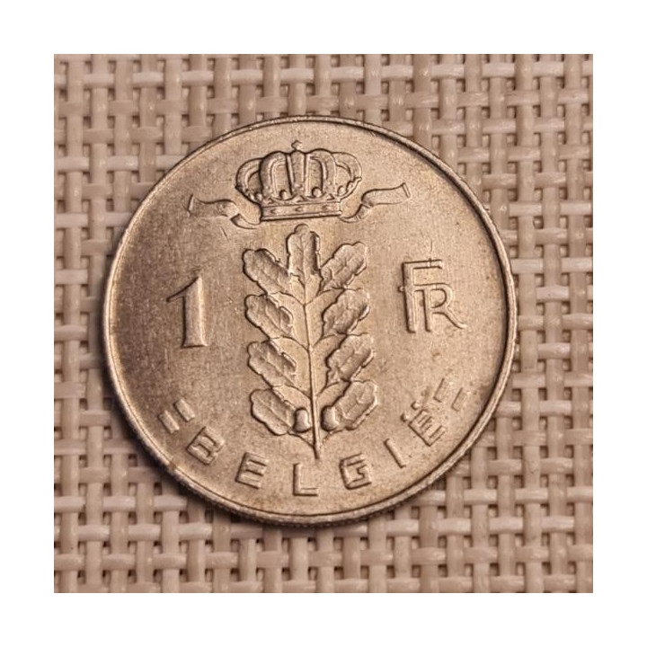 Belgium 1 Franc 1970 KM-143 VF