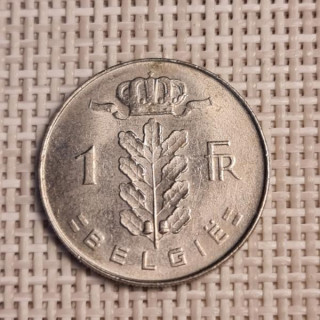 Belgium 1 Franc 1972 KM-143 VF