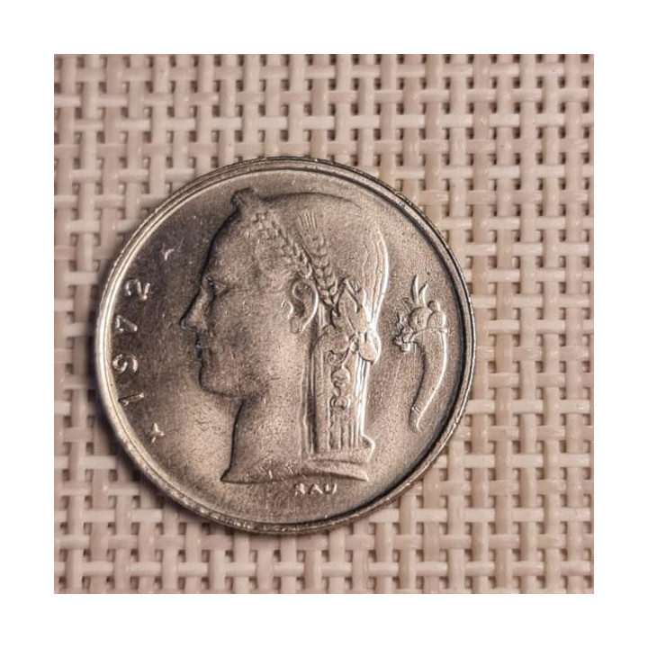Belgium 1 Franc 1972 KM-143 VF