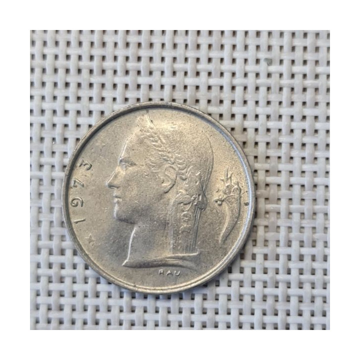Belgium 1 Franc 1973 KM-143 VF