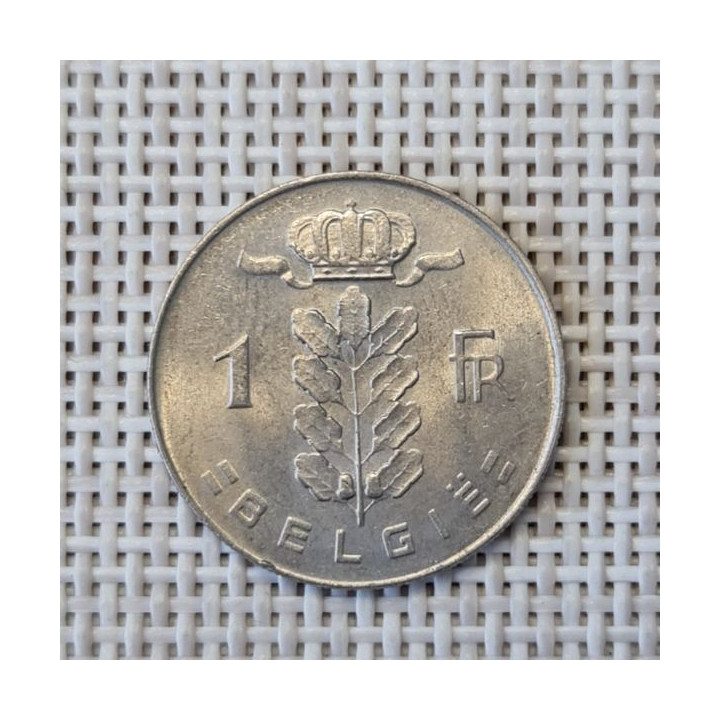 Belgium 1 Franc 1973 KM-143 VF