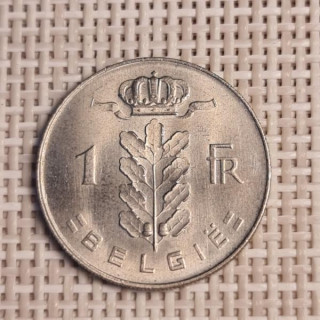 Belgium 1 Franc 1974 KM-143 VF