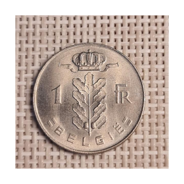 Belgium 1 Franc 1974 KM-143 VF