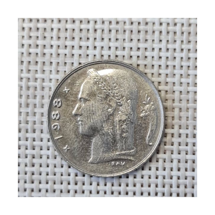 Belgium 1 Franc 1988 KM-143 VF