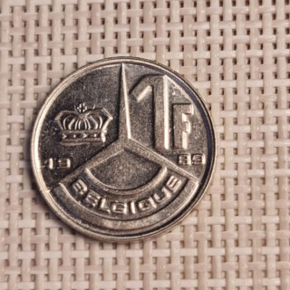 Belgium 1 Franc 1989 KM-170 VF