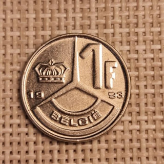 Belgium 1 Franc 1993 KM-171 VF