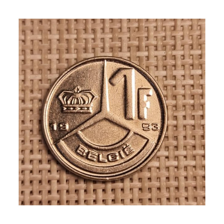 Belgium 1 Franc 1993 KM-171 VF