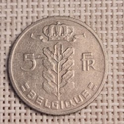 Belgium 5 Francs 1967 KM-134 VF
