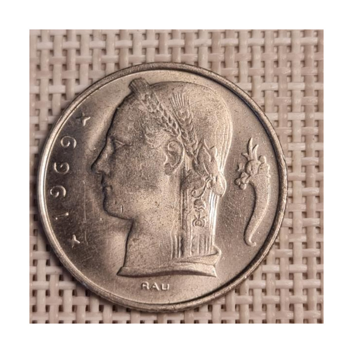 Belgium 5 Francs 1969 KM-134 VF