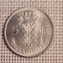 Belgium 5 Francs 1969 KM-134 VF