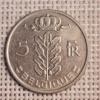 Belgium 5 Francs 1978 KM-134 VF