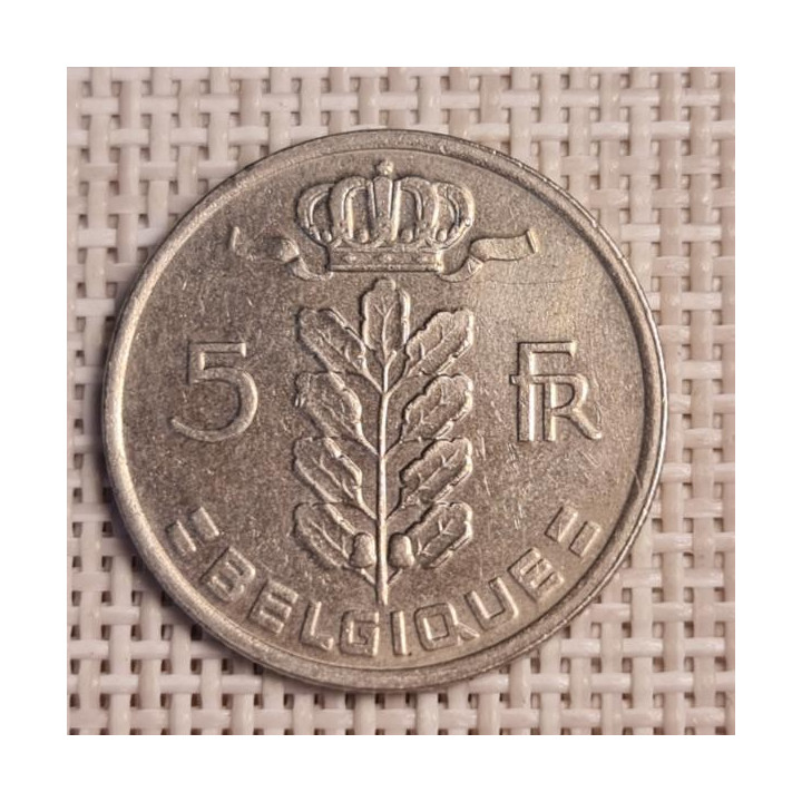 Belgium 5 Francs 1978 KM-134 VF