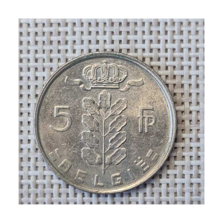 Belgium 5 Francs 1978 KM-135 XF