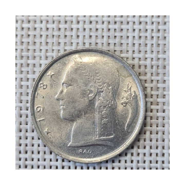 Belgium 5 Francs 1978 KM-135 XF