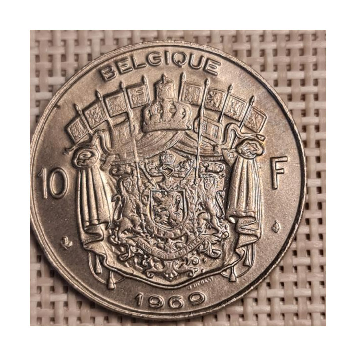 Belgium 10 Francs 1969 KM-155 XF
