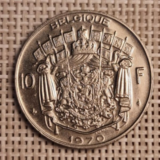 Belgium 10 Francs 1970 KM-155 XF