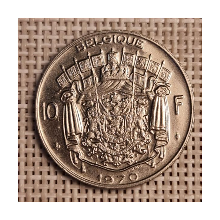 Belgium 10 Francs 1970 KM-155 XF