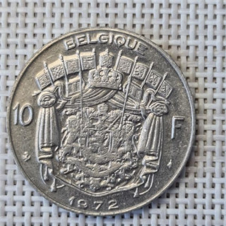Belgium 10 Francs 1972 KM-155 XF