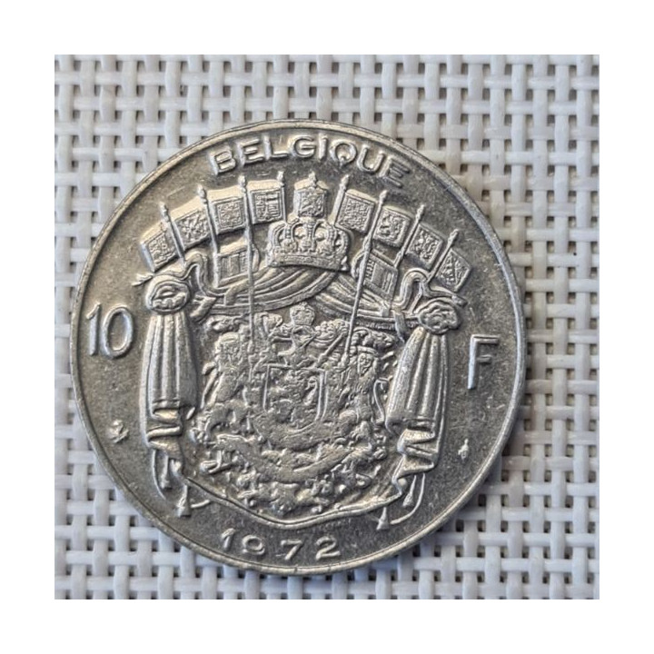 Belgium 10 Francs 1972 KM-155 XF