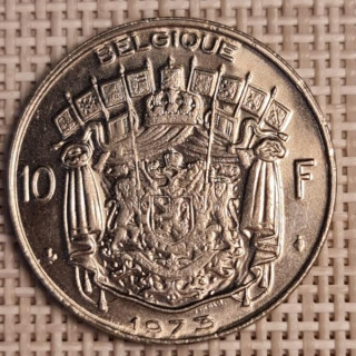 Belgium 10 Francs 1973 KM-155 XF