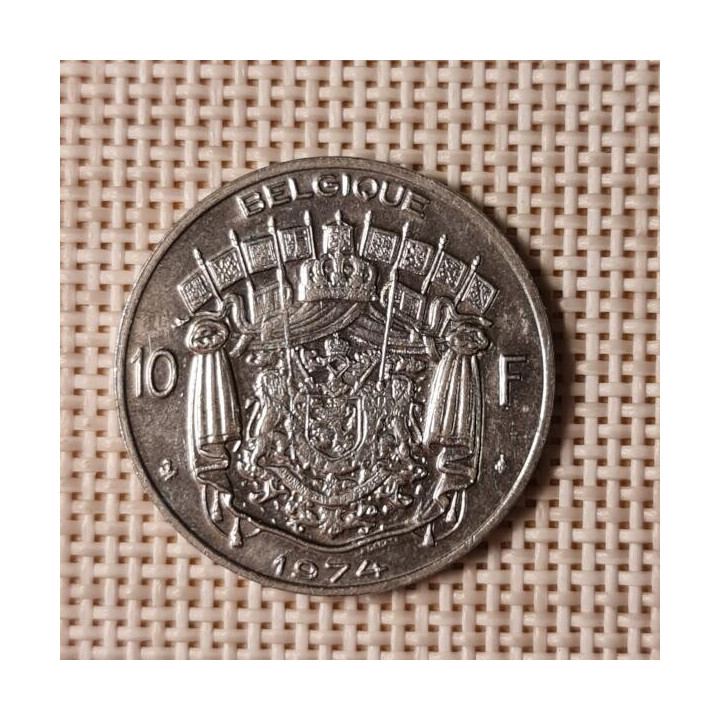 Belgium 10 Francs 1974 KM-155 VF