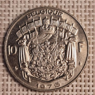 Belgium 10 Francs 1975 KM-155 XF