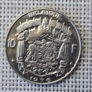 Belgium 10 Francs 1976 KM-155 XF