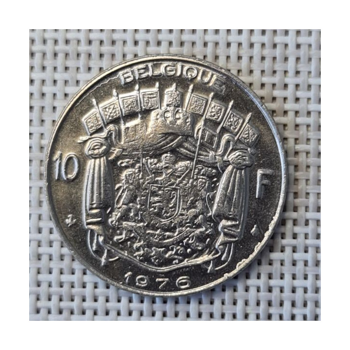 Belgium 10 Francs 1976 KM-155 XF