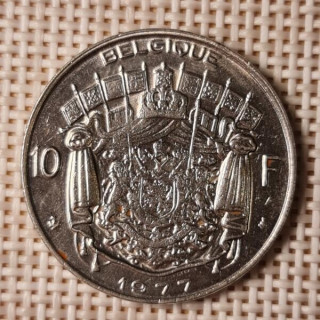 Belgium 10 Francs 1977 KM-155 VF