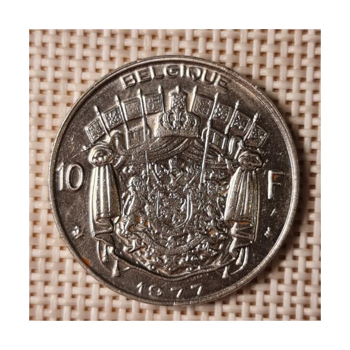 Belgium 10 Francs 1977 KM-155 VF
