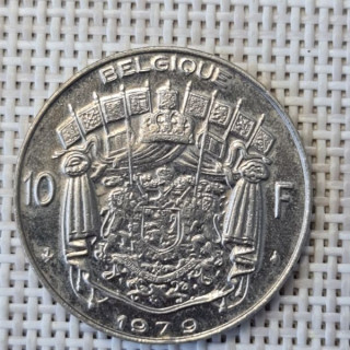 Belgium 10 Francs 1979 KM-155 XF