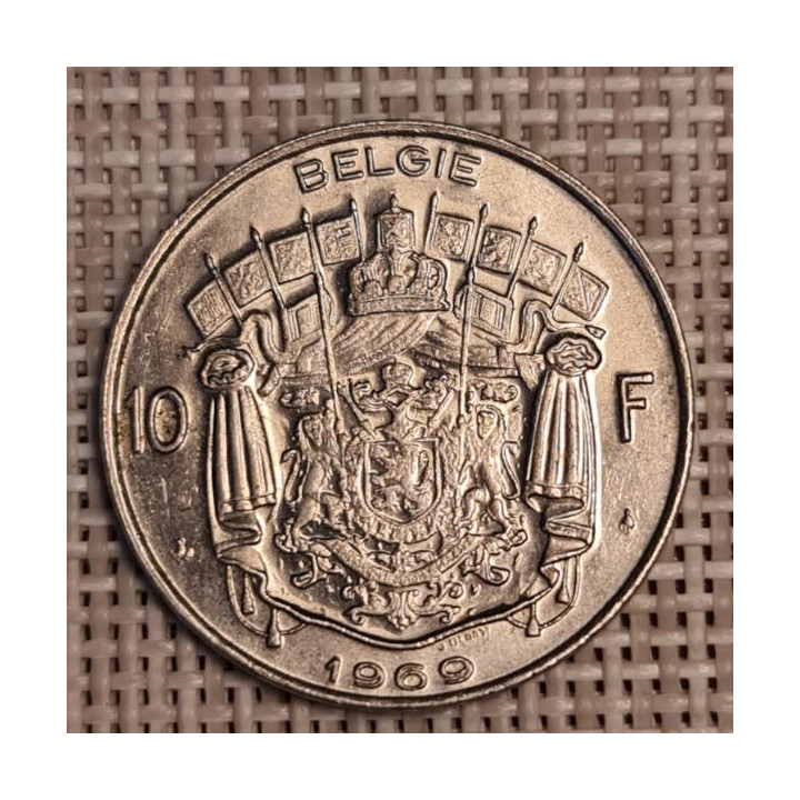 Belgium 10 Francs 1969 KM-156 XF