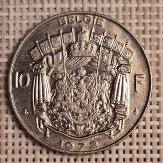 Belgium 10 Francs 1972 KM-156 VF