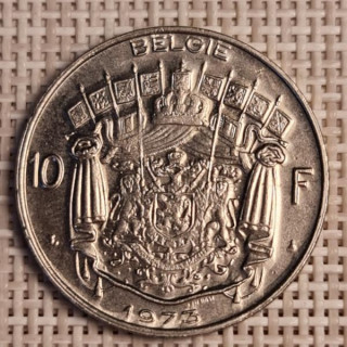 Belgium 10 Francs 1973 KM-156 XF