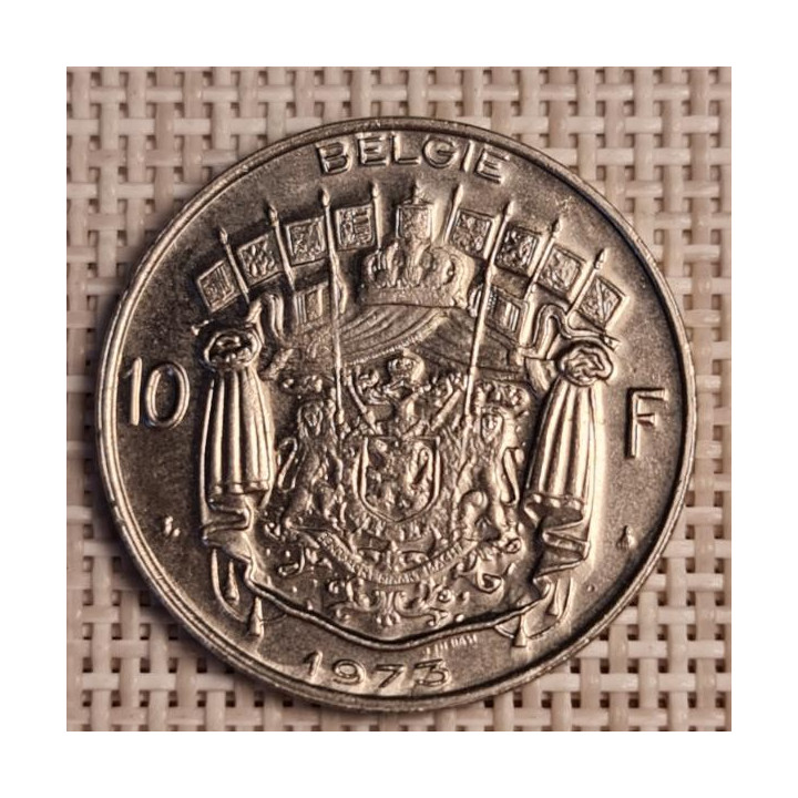 Belgium 10 Francs 1973 KM-156 XF