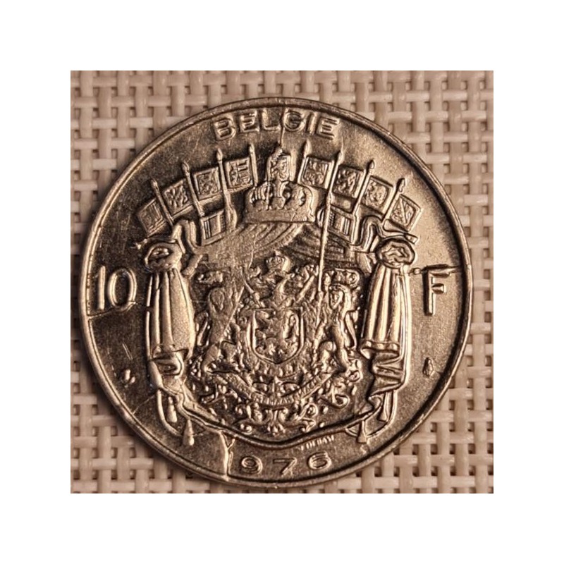 Belgium 10 Francs 1976 KM-156 VF