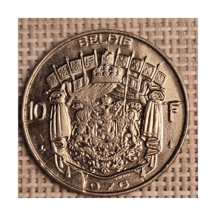 Belgium 10 Francs 1976 KM-156 VF