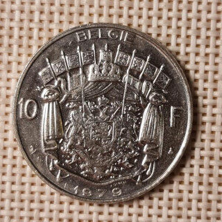 Belgium 10 Francs 1979 KM-156 VF