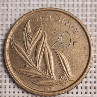 Belgium 20 Francs 1981 KM-159 VF
