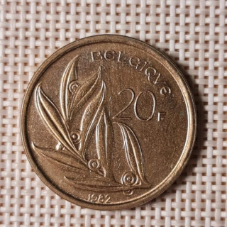 Belgium 20 Francs 1982 KM-159 VF