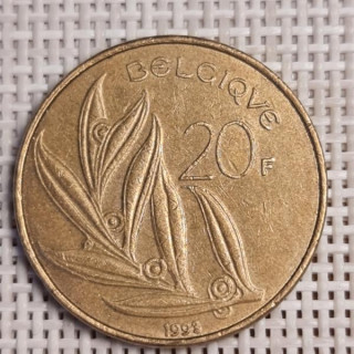 Belgium 20 Francs 1993 KM-159 VF