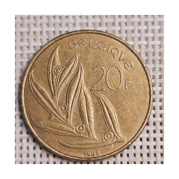 Belgium 20 Francs 1993 KM-159 VF