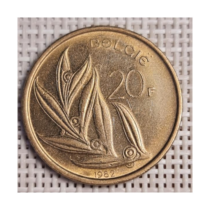 Belgium 20 Francs 1982 KM-160 VF
