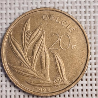 Belgium 20 Francs 1992 KM-160 VF