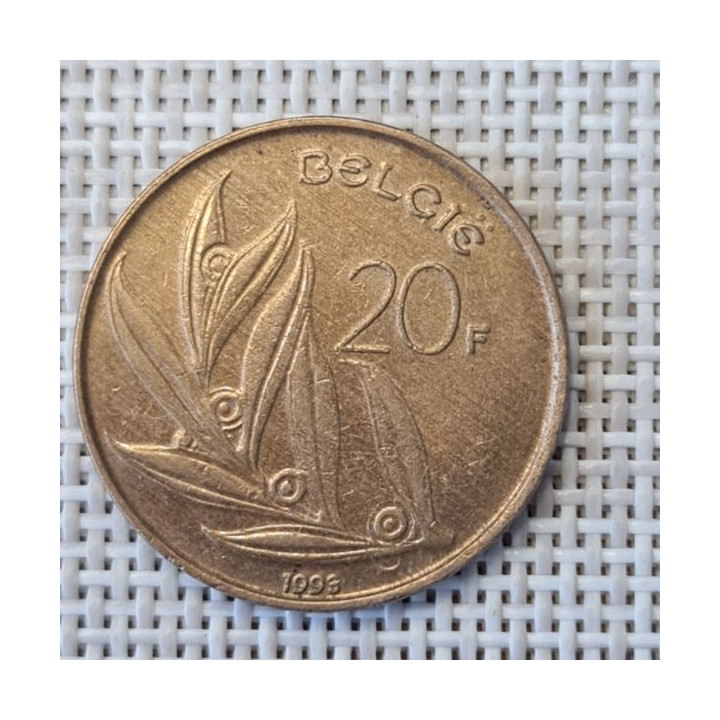 Belgium 20 Francs 1993 KM-160 VF