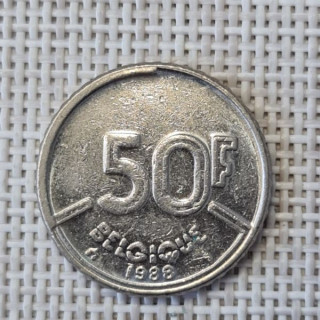 Belgium 50 Francs 1988 KM-168 VF