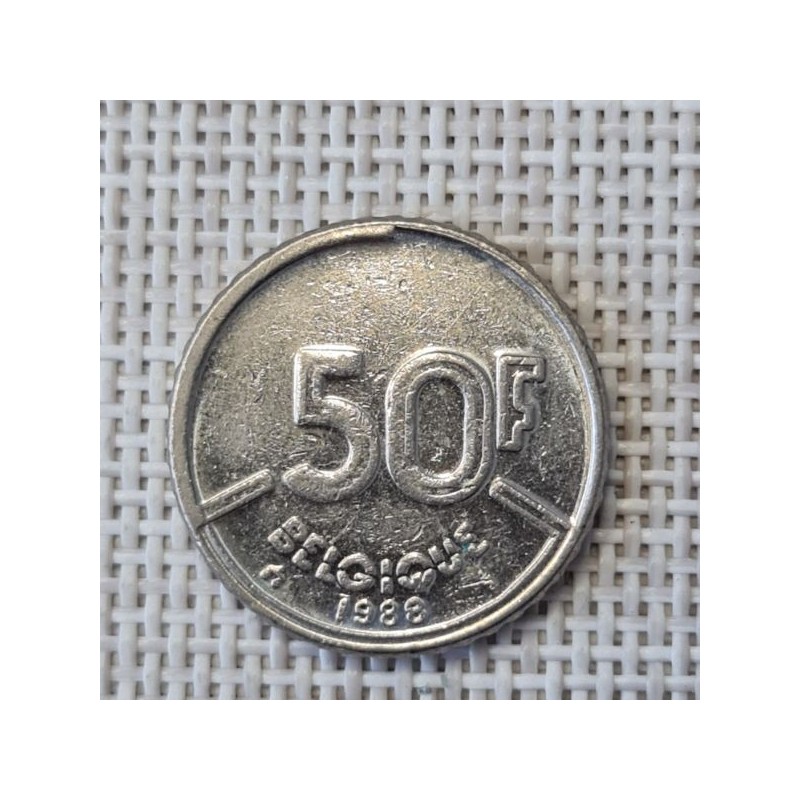 Belgium 50 Francs 1988 KM-168 VF