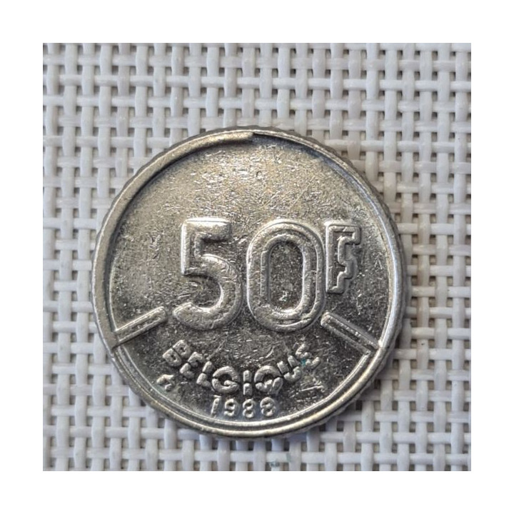 Belgium 50 Francs 1988 KM-168 VF