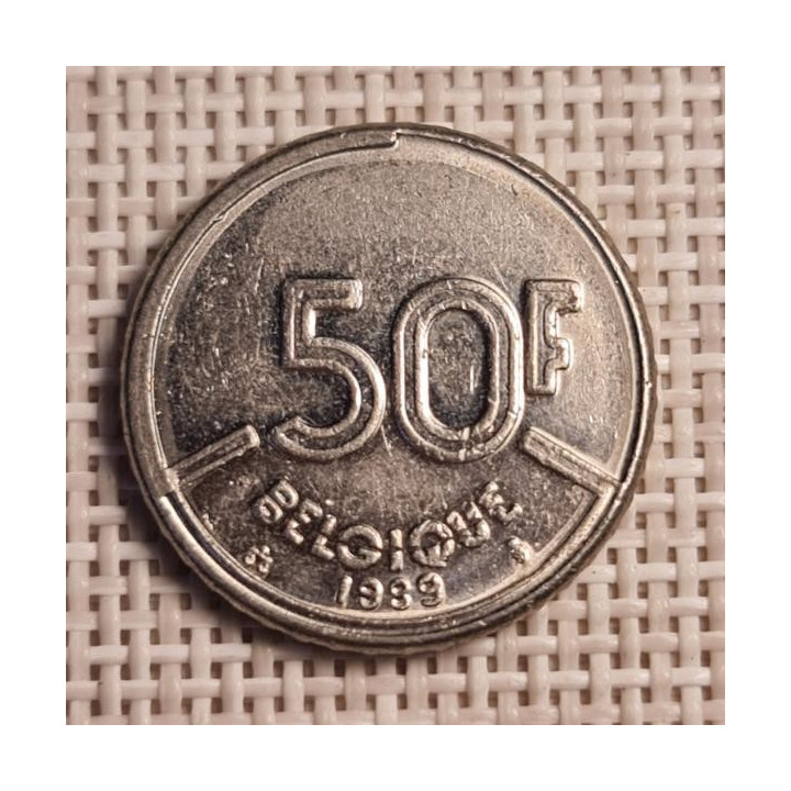 Belgium 50 Francs 1989 KM-168 VF