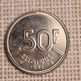 Belgium 50 Francs 1991 KM-168 VF